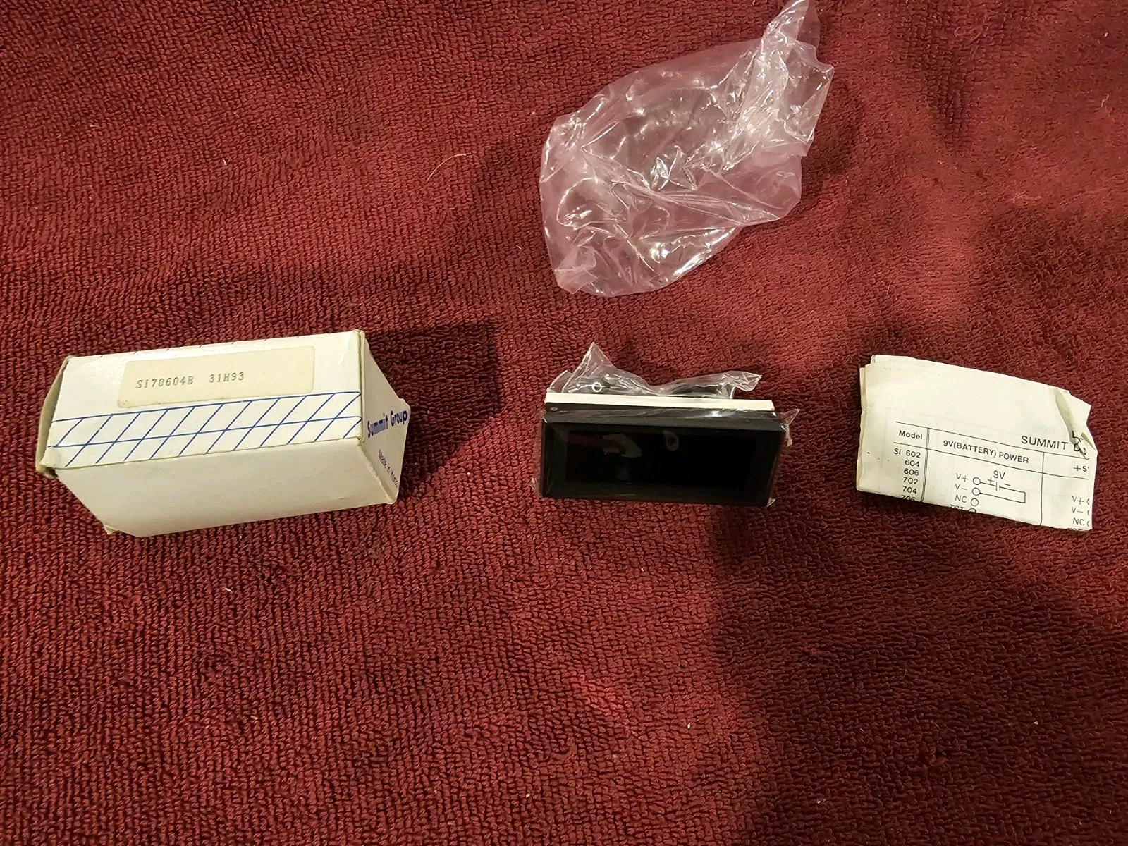 Summit S170604B, I" x 2-7/16" Digital Panel Meter