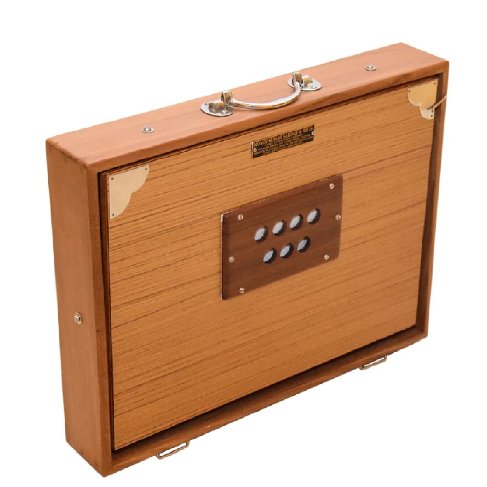 Professional MKS Large 3 Octave Shruti Box , Solid Teak Wood, Natural Finish
