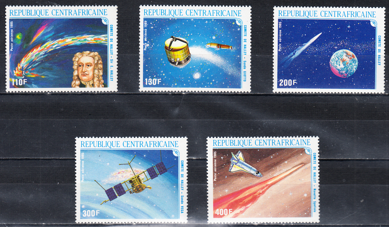 W CENTRAL AFRICA C318-C322 HALLEY COMET PERFORATED SET