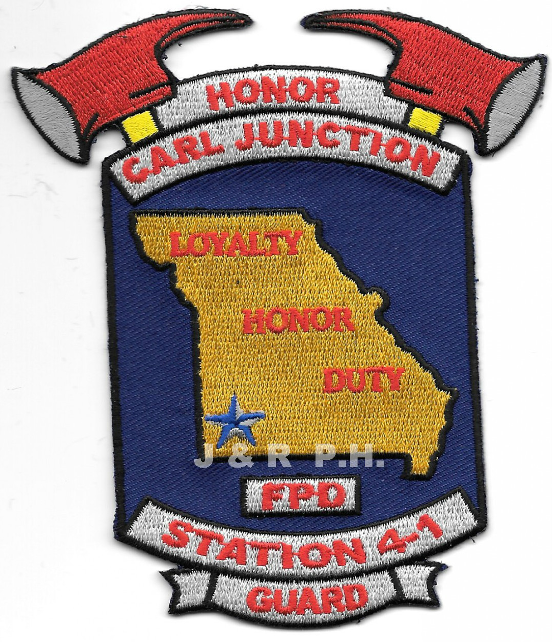Carl Junction  Station 4-1  "Honor Guard", MO  (3.75" x 4.5" size) fire patch