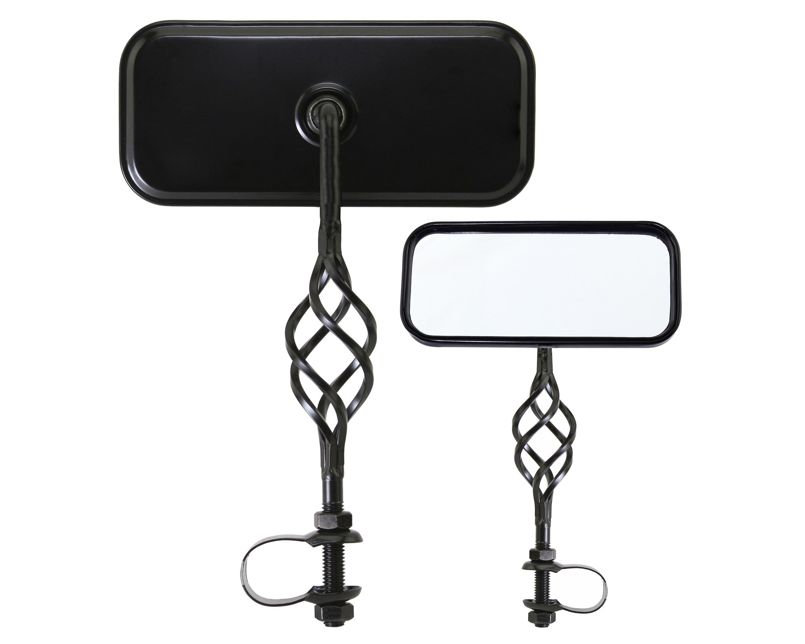 Bike Rectangle Cage Mirror All Black.