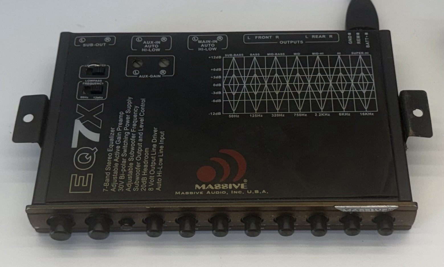 Massive Audio EQ7X 7-Band Car Audio Equalizer