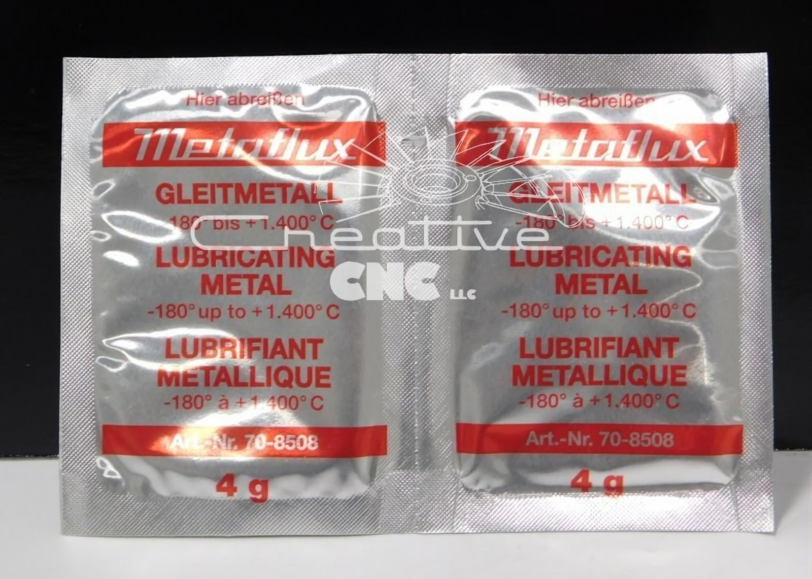 70-8508 Metaflux Gleitmetall Lubricating Metal Paste 4 gram packet - QTY 2