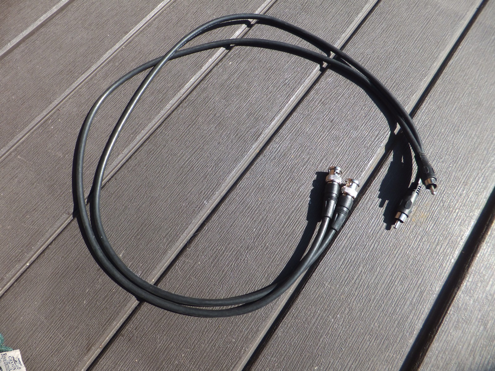 Two RG59/U 75ohm BNC Male to RCA Male 3 ft Coaxial Composite Video Cable