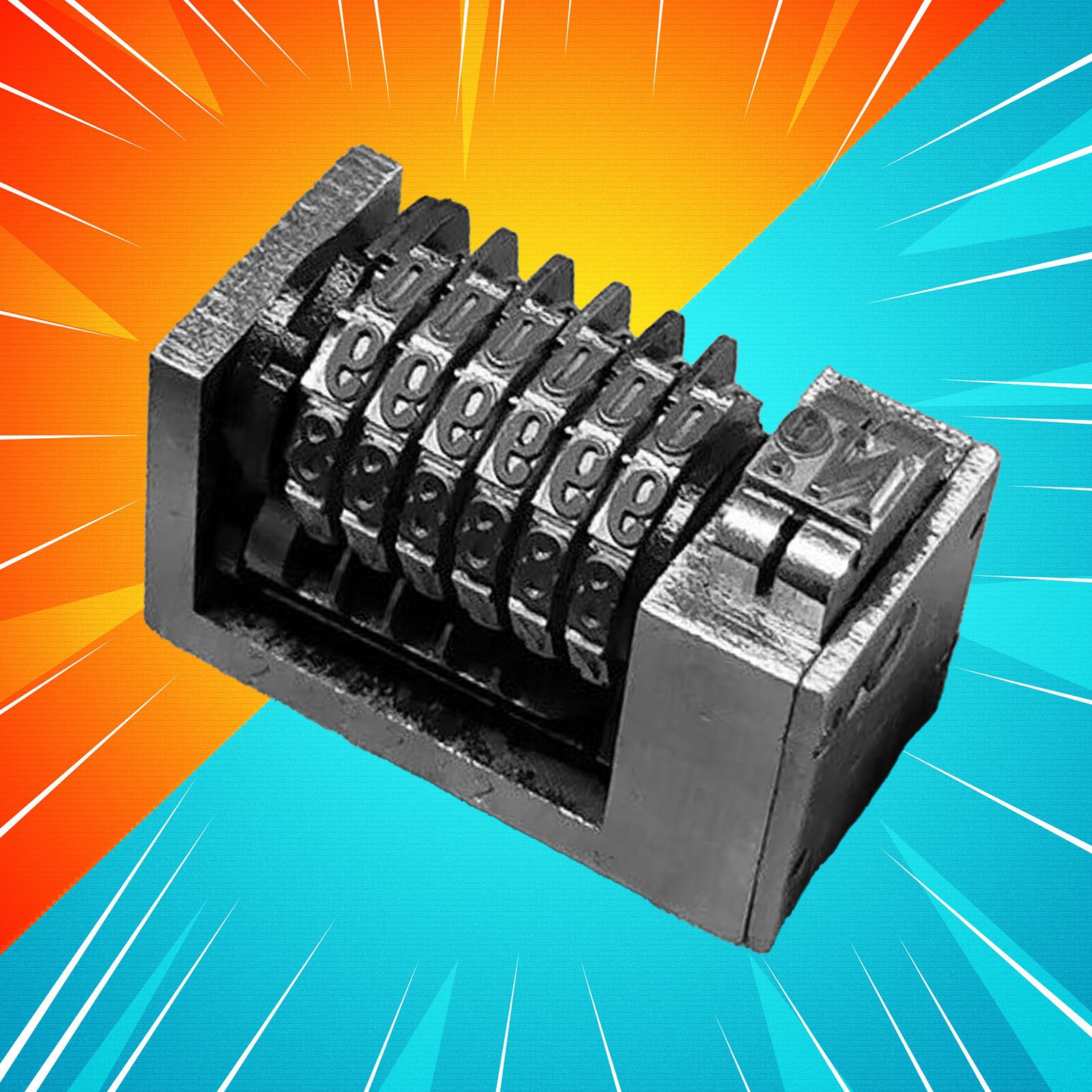 Rotary 6 Digit Numbering Machine 4X8 Backward Printing For Printer Letterpress--