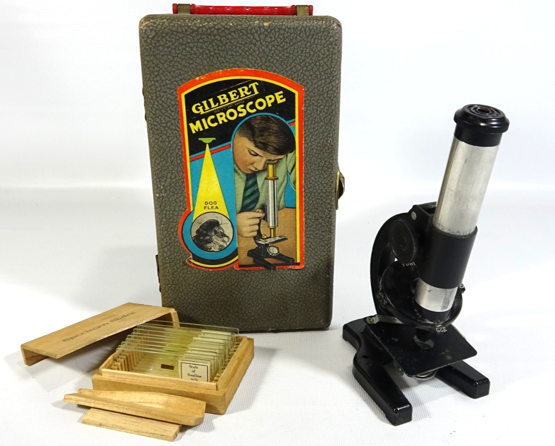 Gilbert Microscope for Kids With Slides & Case