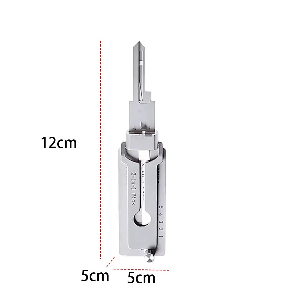 Stainless Steel Key Decoder O-Ring Pickup Hook Tool Lock Repair Maintenance