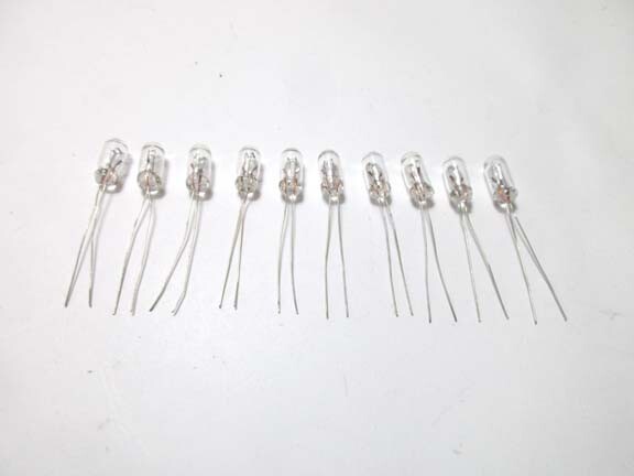 10 Grain of Wheat Bulbs 6v 65ma 3mm Vintage Stereo Lamps Bulbs with Tracking #