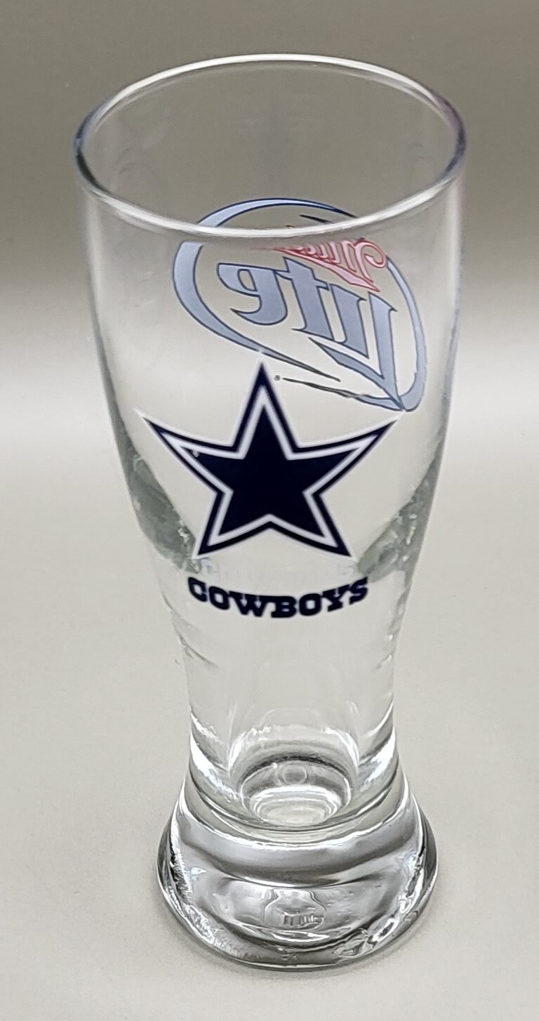 Dallas Cowboys Miller Lite Beer Tall Shot Glass Shooter 4 1/4"