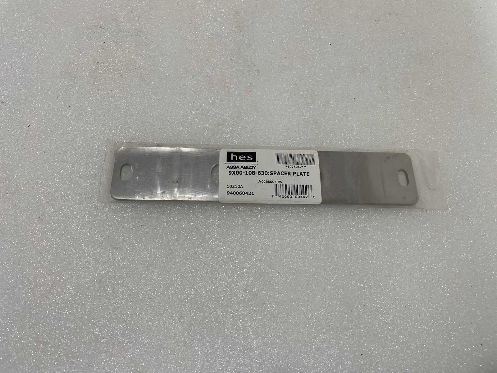 HES 9x00-108-630 Spacer Plate Silver New!