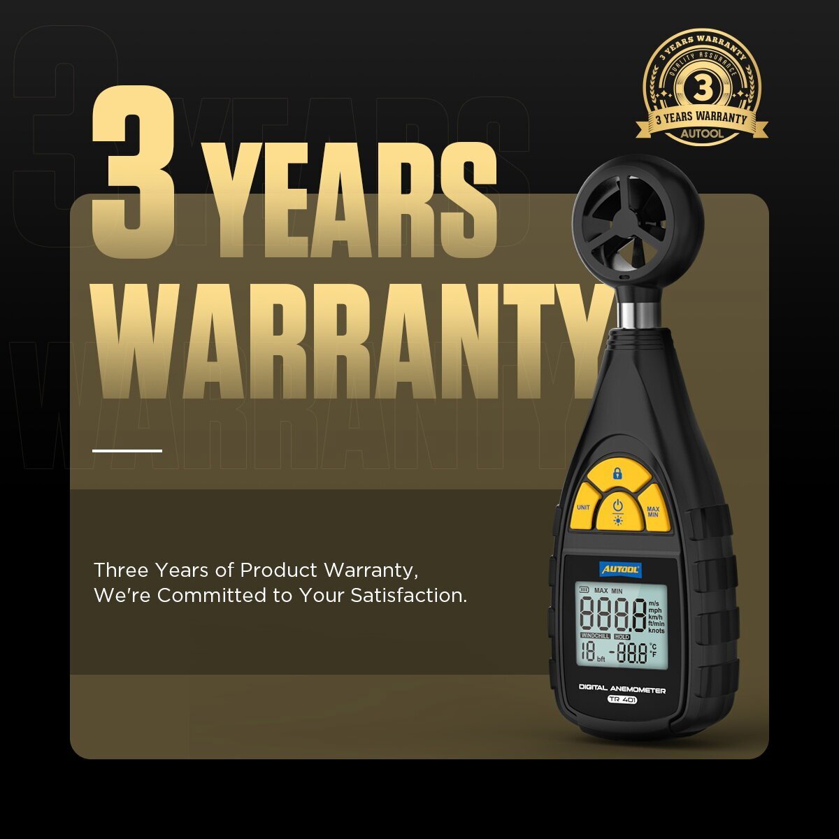 Handheld Digital Anemometer Thermometer Wind Speed Temperature Meter LCD Display