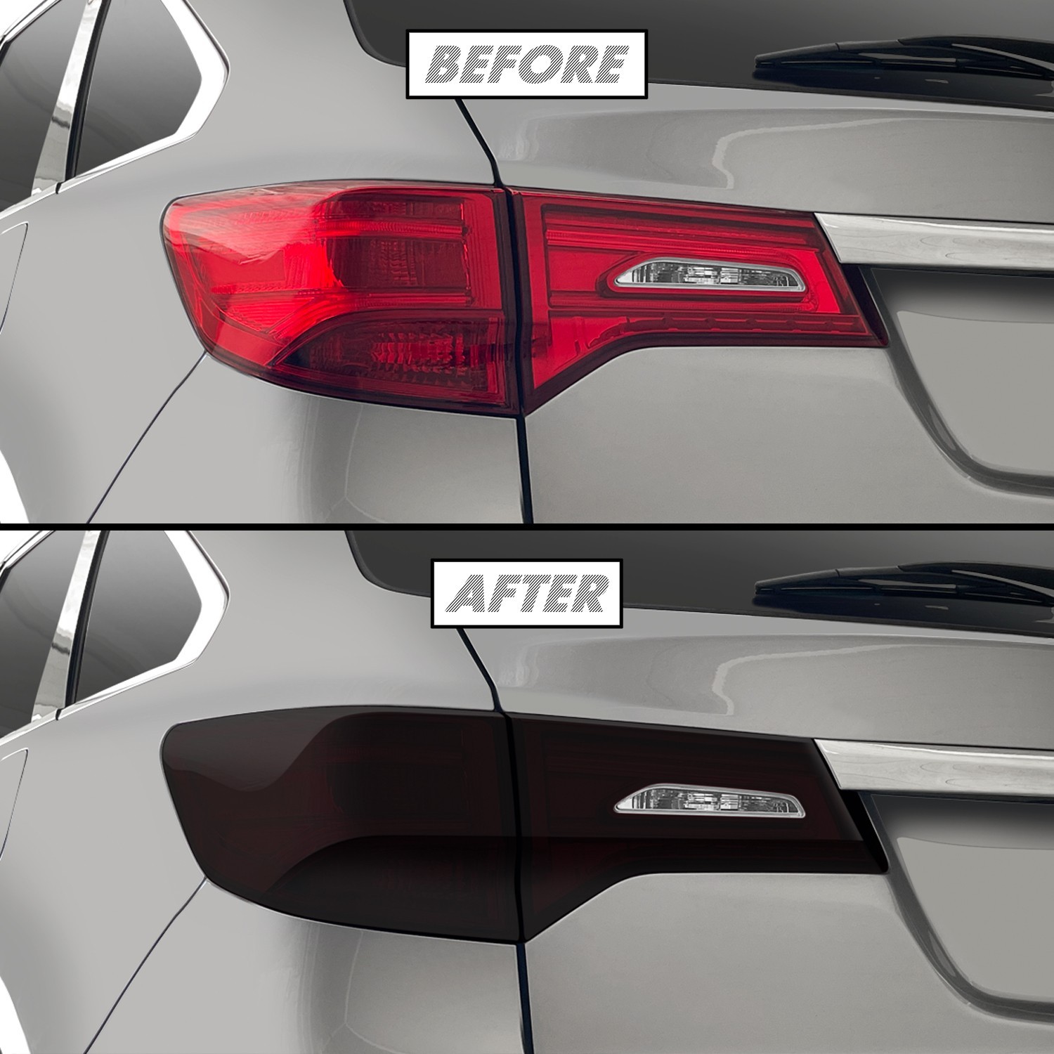 FOR 2014-2020 Acura MDX Tail Light Cutout SMOKE Precut Vinyl Tint Overlays