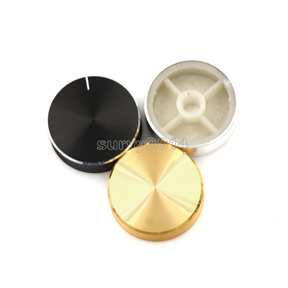 Aluminum Volume Control Rotary Knobs For 6mm Dia. Potentiometer