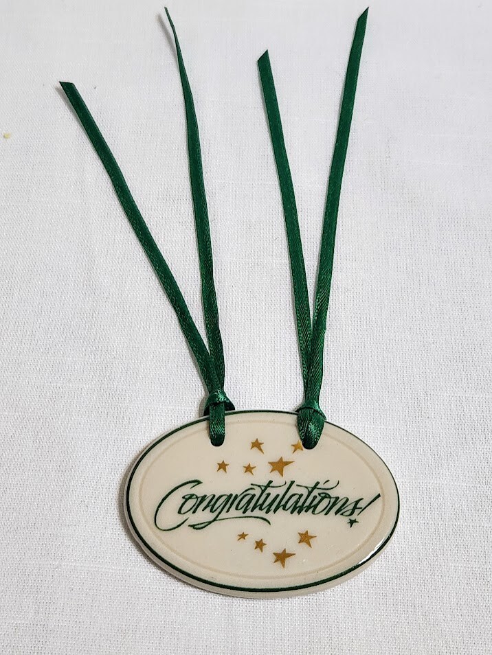 Longaberger Tie-On ‘Congratulations!’ 1994 Basket Tie-On Vintage