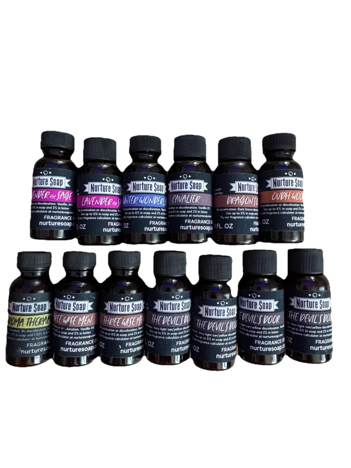 Nurture Soap Fragrance Oil LOT of 13- 1 fl oz