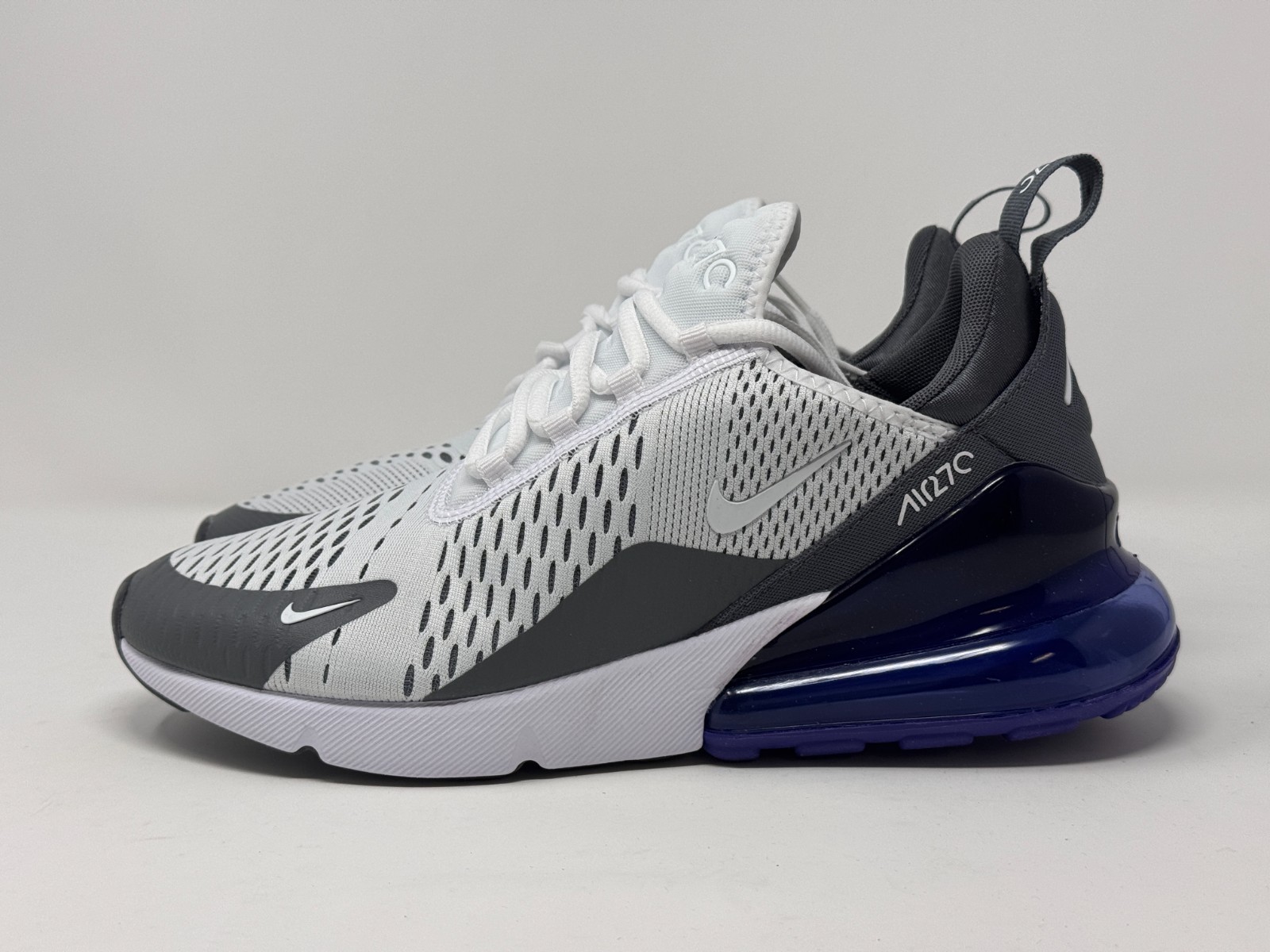 Nike Air Max 270 White Persian Violet Men's Sneakers Athletic AH8050-107