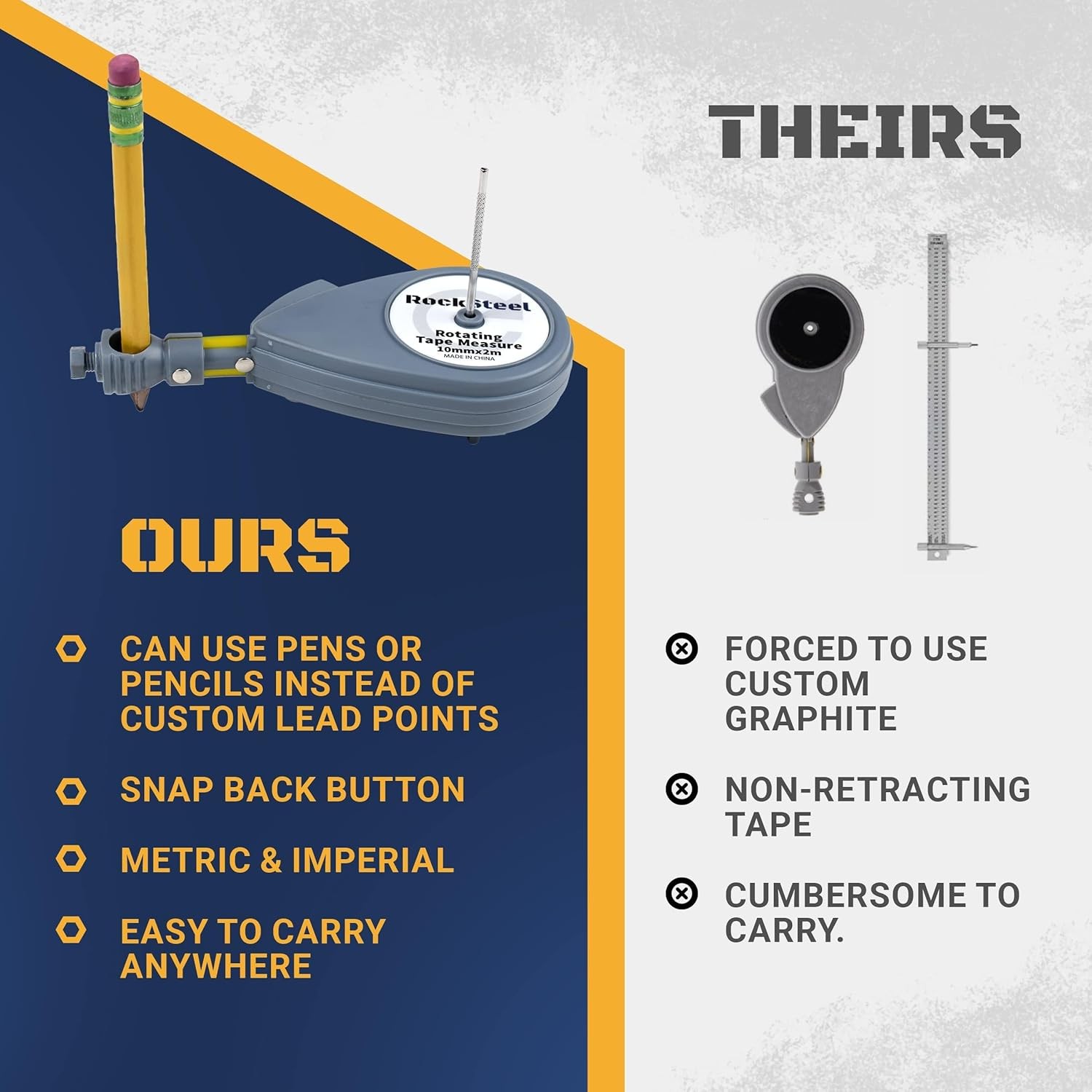 Roto Tape Compass | Rotating Measure Beam Alternative black
