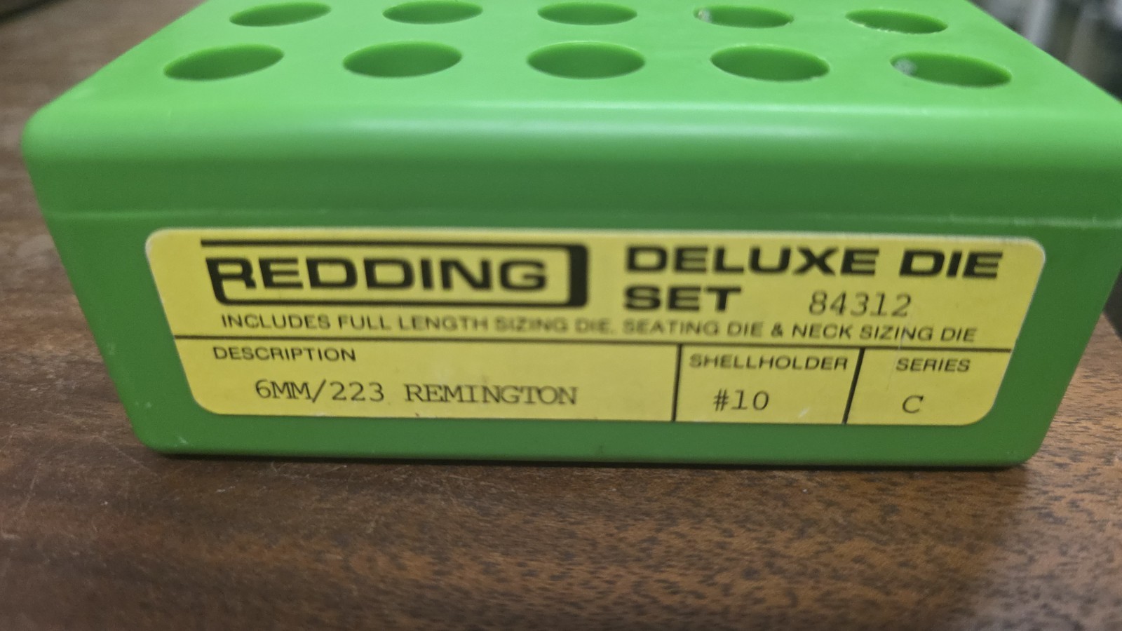 Redding Deluxe Die Set 6mm/.223 Remington Rifle Reloading Dies 84312
