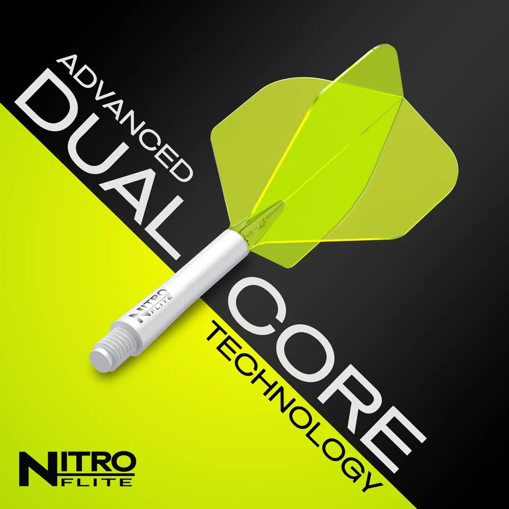 Red Dragon Nitro Flite Solid White and Yellow