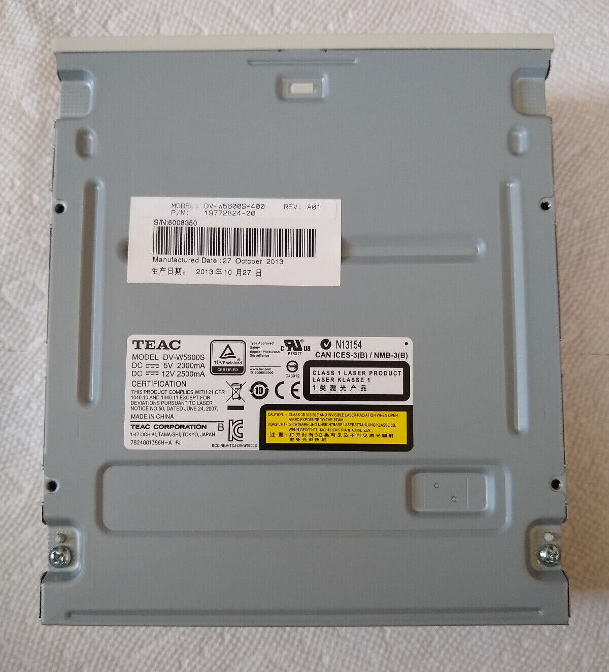 1PC CD-ROM Drive Serial Burner Desktop CD-ROM TEAC DV-W5600S