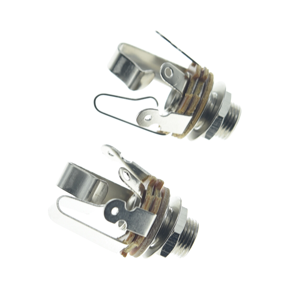 Brass Metric/USA 3/8"-32 Female 1/4" Stereo Jacks 6.35mm TRS Stereo Jack Sockets