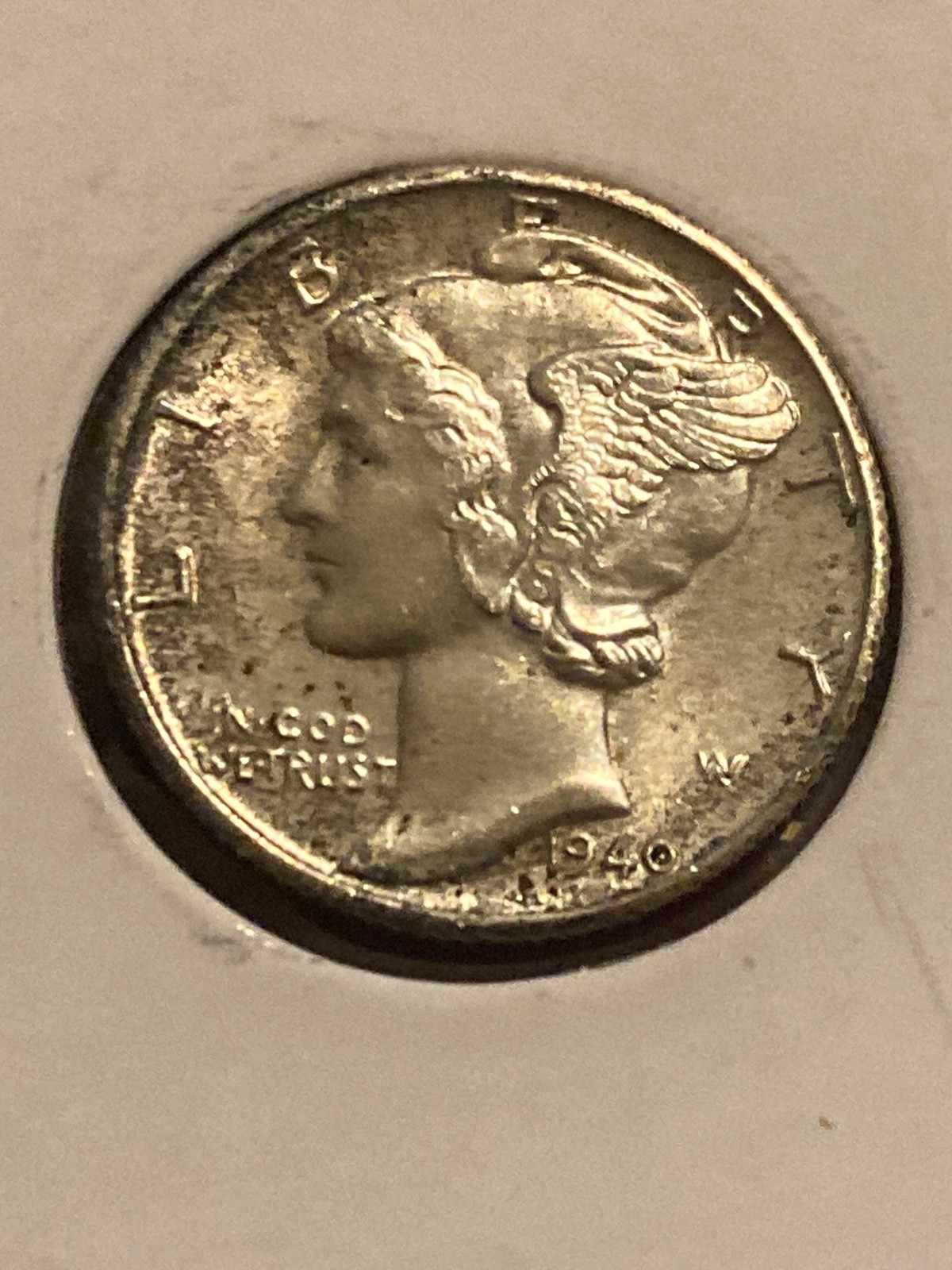 Uncirculated 1940-D Denver Mint Silver Mercury Dime
