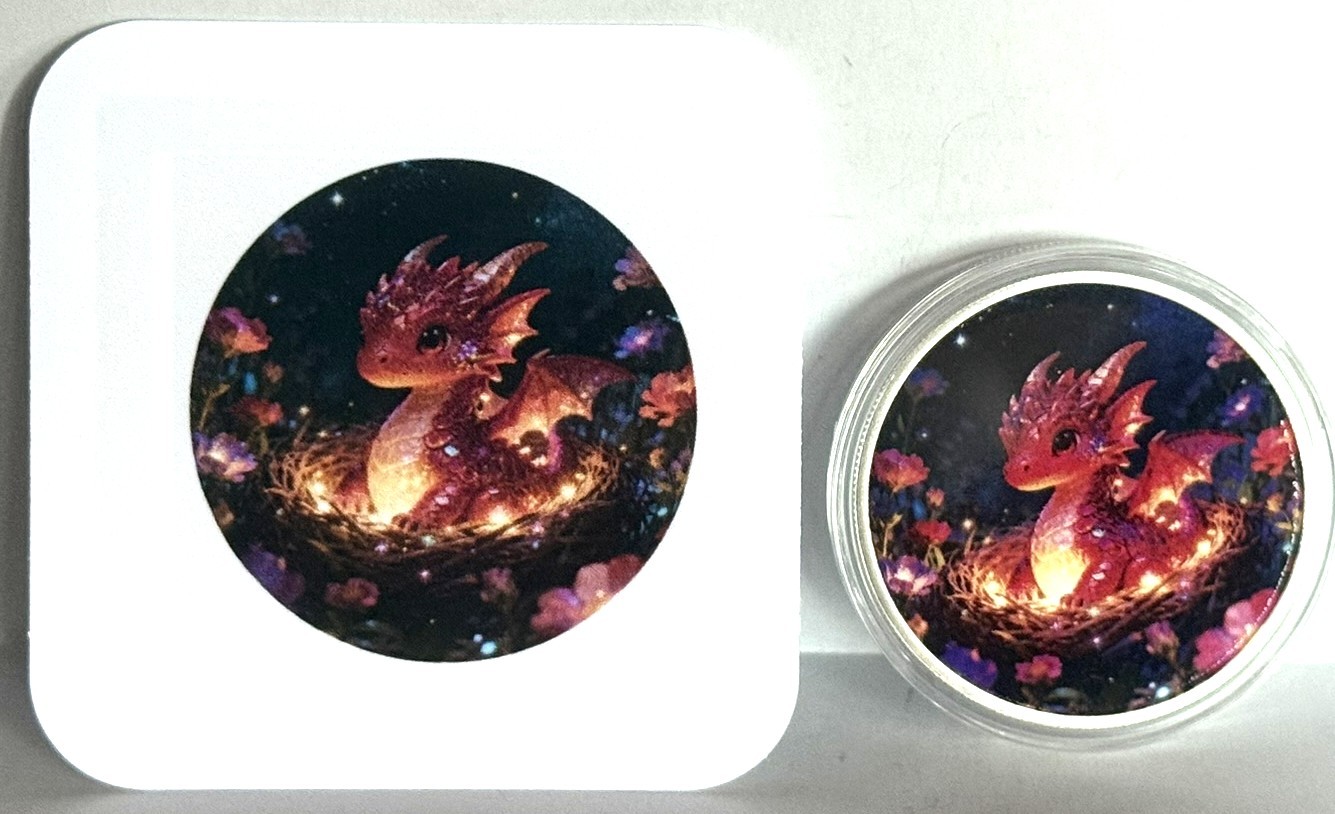 Hayleybug 1 oz Ruby Hatchling silver Round w/ COA mintage 15