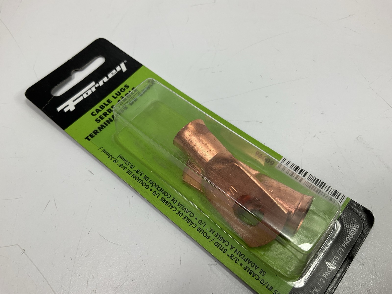 Forney 60096 - 3/8" Stud Copper Battery Terminal For Cable #1/0 - Pack Of 2