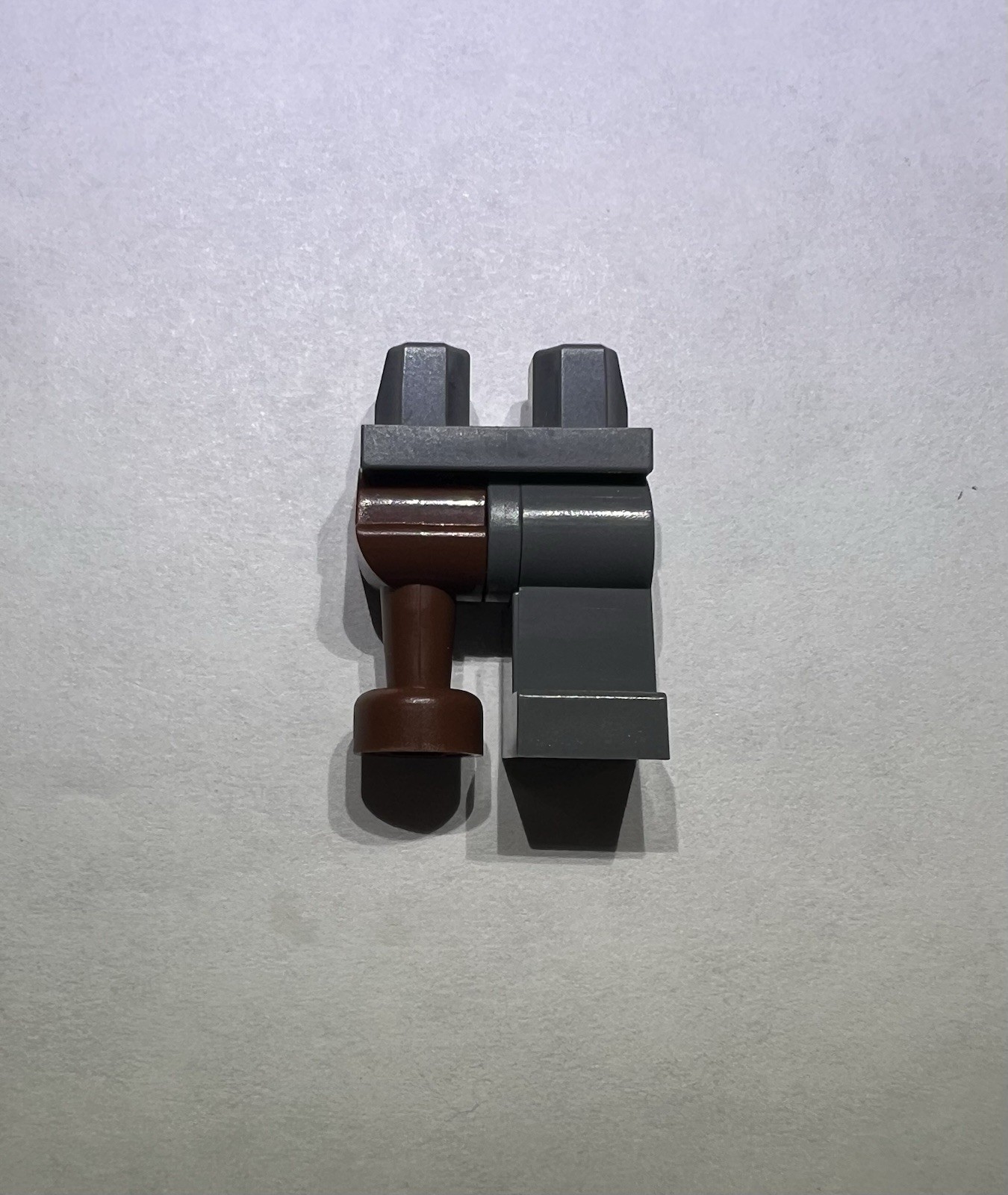 Lego Minifigure Lower Hip W/ Wooden Leg Peg Grey Brown Pirate New City Pants