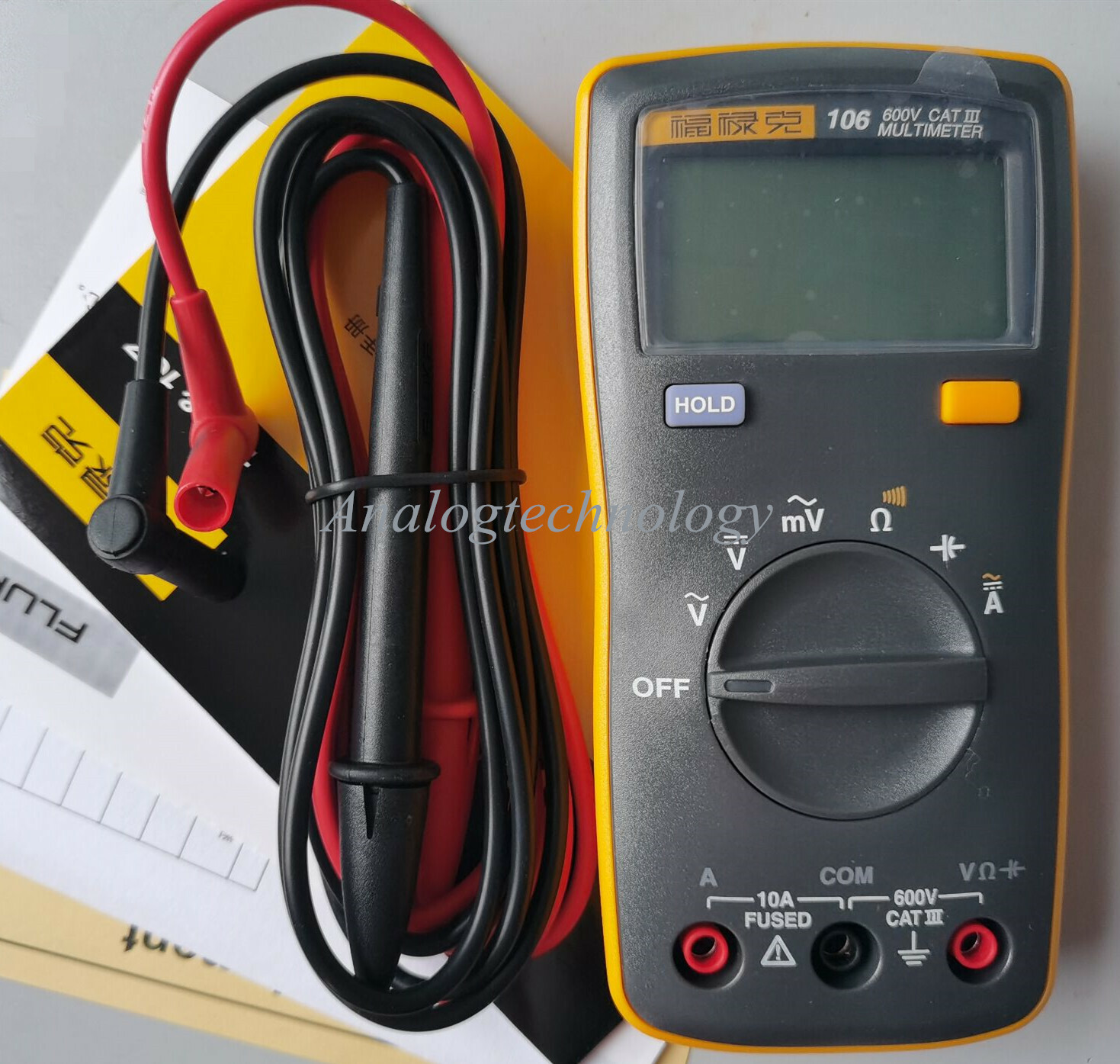 New FLUKE 106 F106 Palm-sized Multimeter AC/DC/Diode/R/C auto/manual