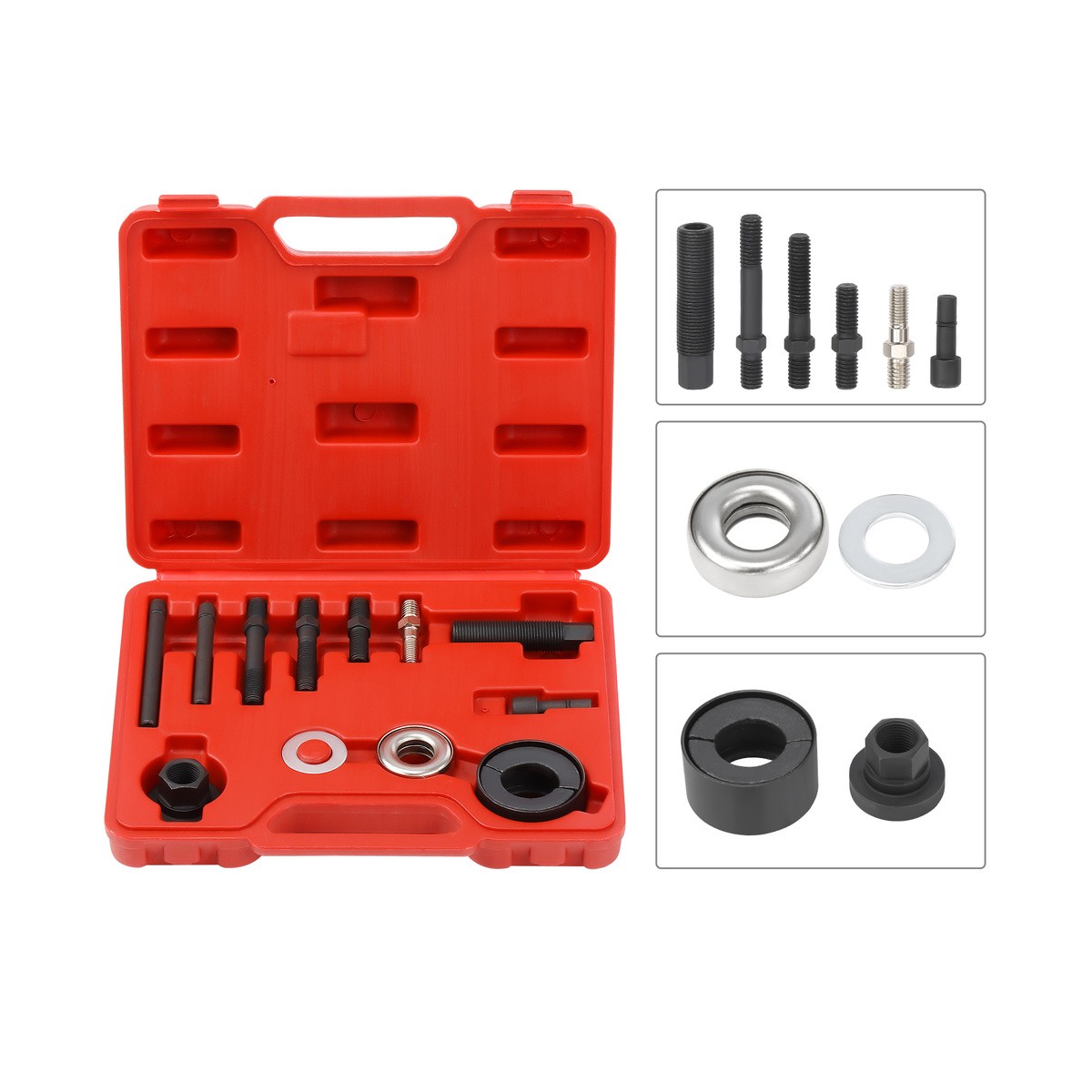 13Pcs Power Steering Pump Pulley Puller Remover & Alternator Installer Tool Kit