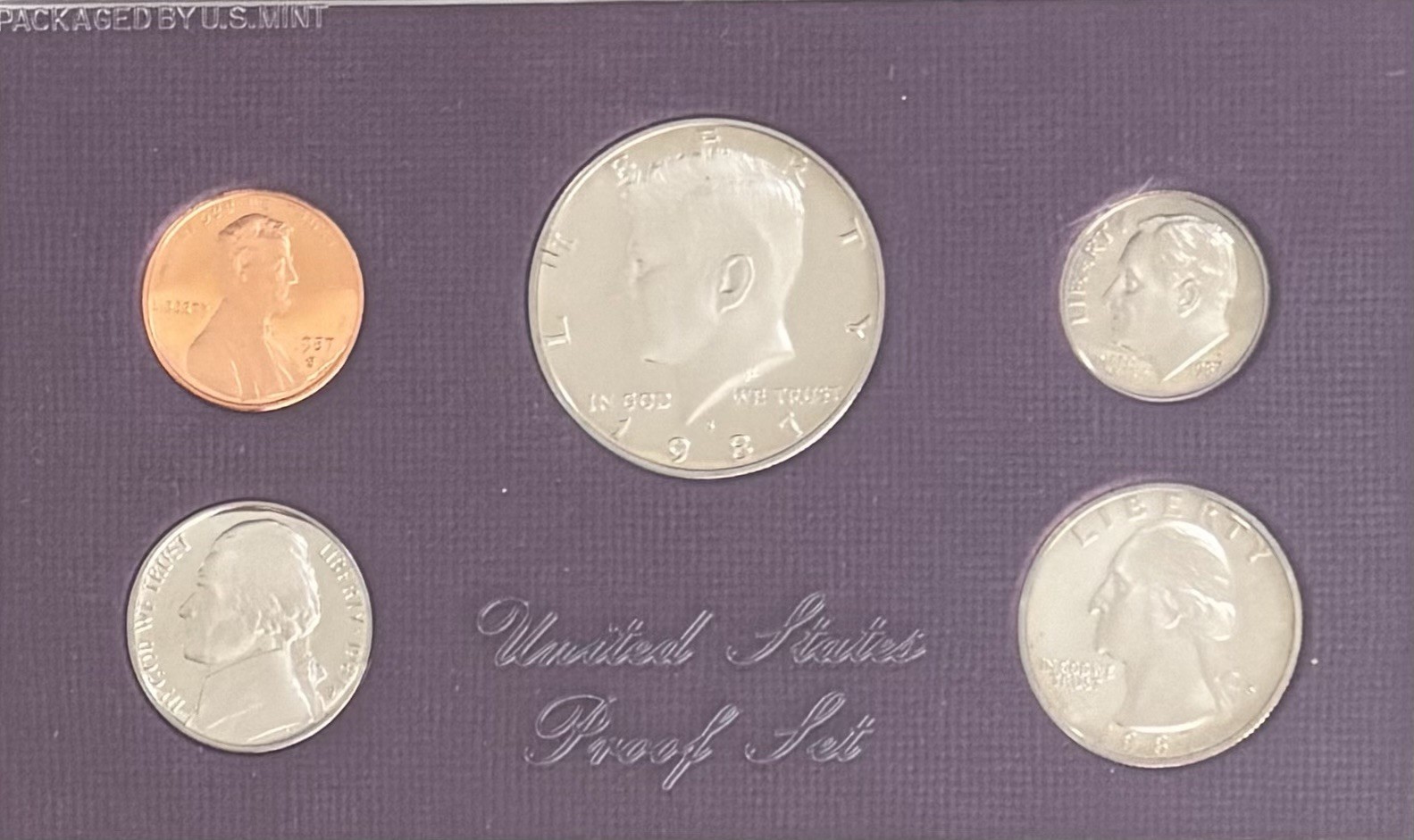 1987-S U.S. Proof Set Original Mint Packaging 5 Coin San Francisco #527