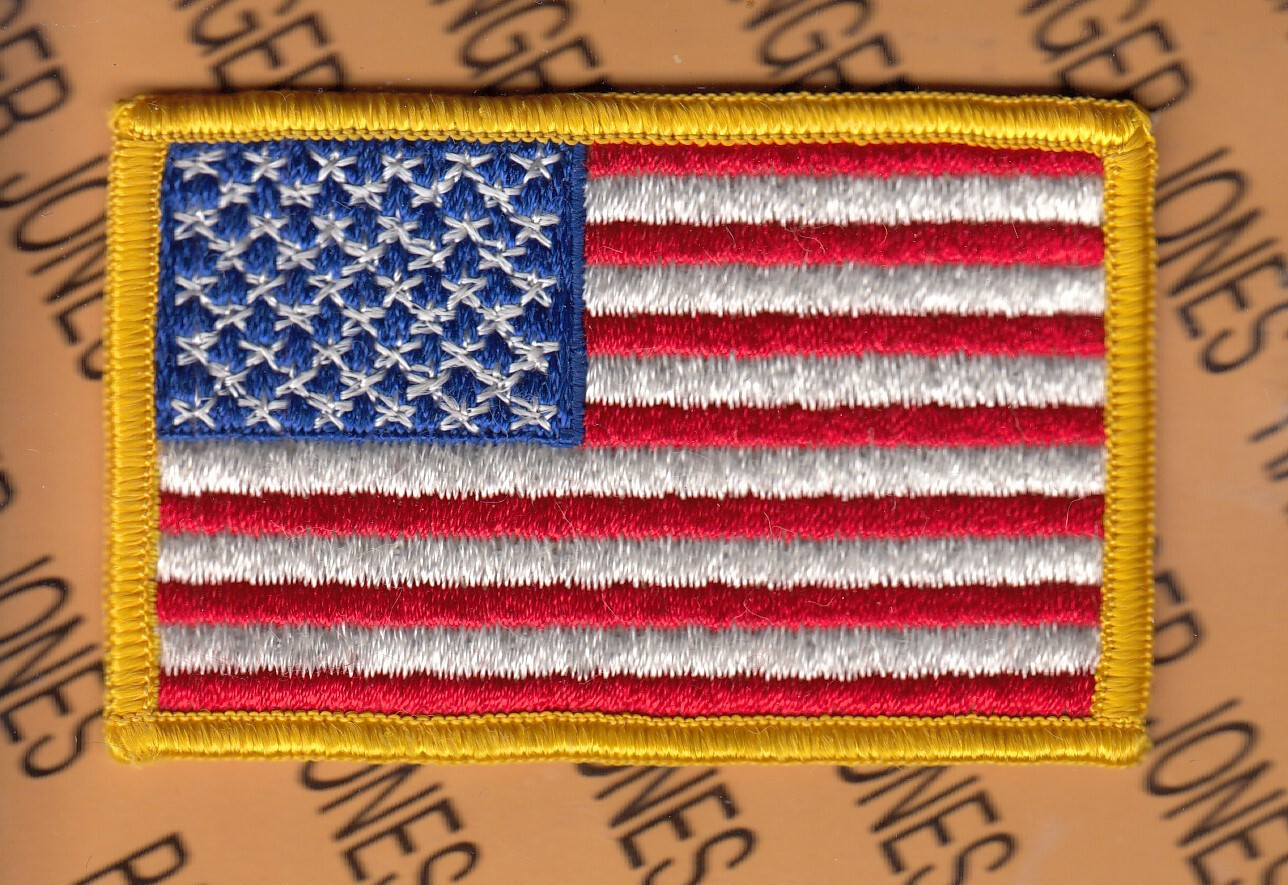 United States of America USA color flag ~3.5" sleeve patch m/e B