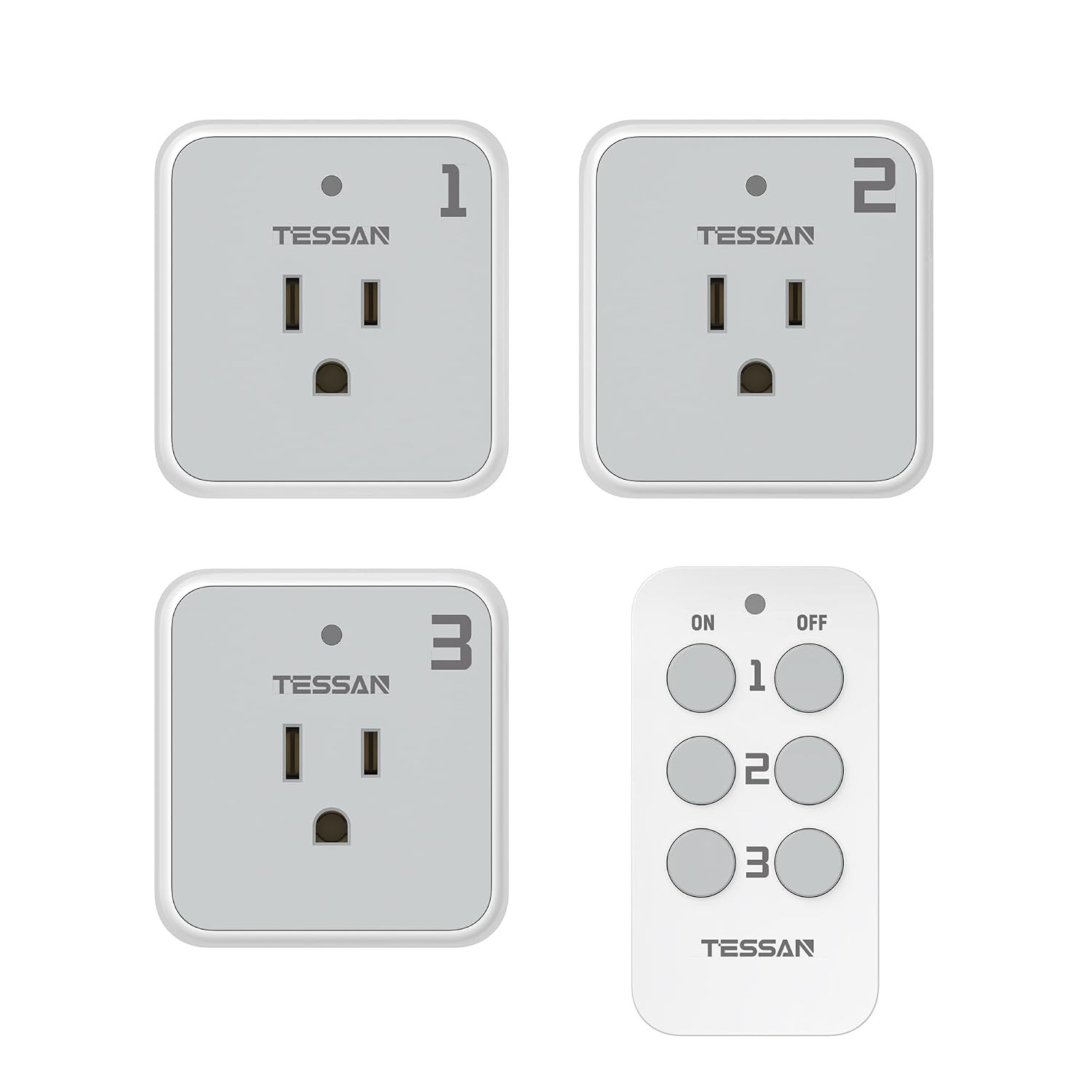 Remote Control Outlet Plug, 1 Remote and 3 Outlets | Wireless Light Switch Kit,