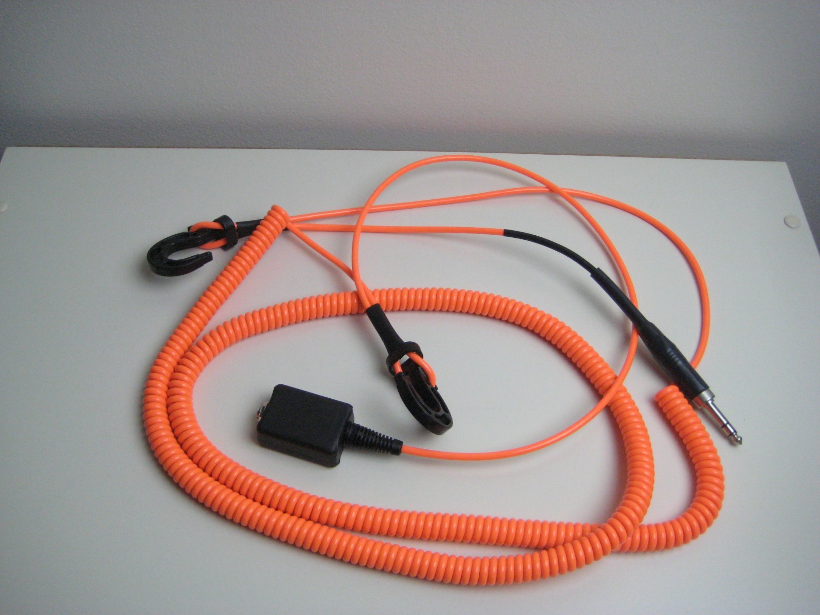 26' Day Glow Orange Extension Cord Assembly with hook  GSE, Same as David Clark1