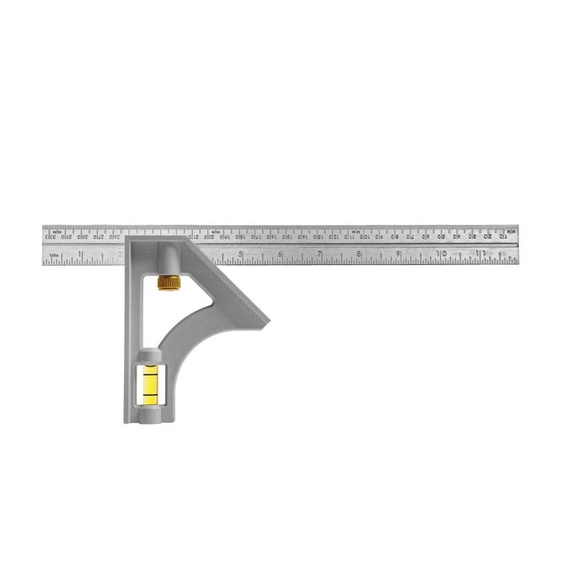Johnson 415 Plastic Head Gray Steel Blade Combination Square 12 L in.