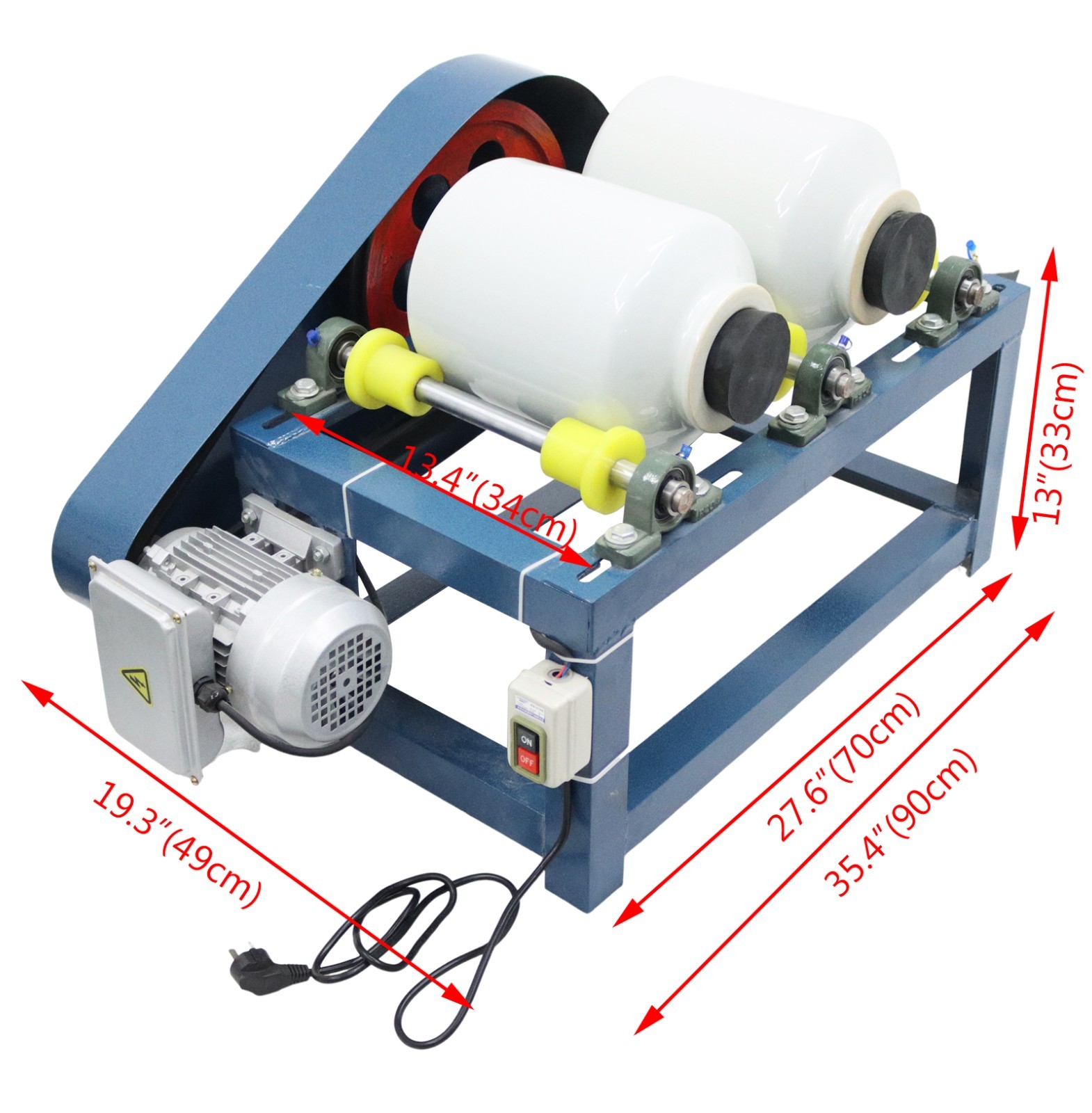 Horizontal Ball Mill Lab Fine Grinding Machine 5L Double Ceramic Jar 300 Mesh