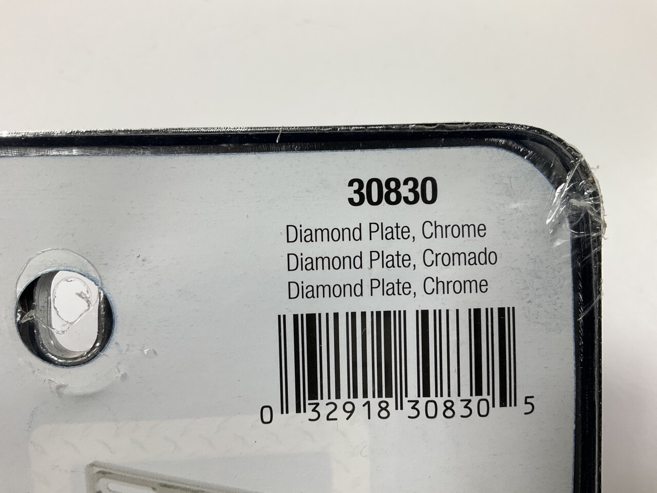 Cruiser 30830 UNIVERSAL Diamond Plate License Plate Frame - Chrome