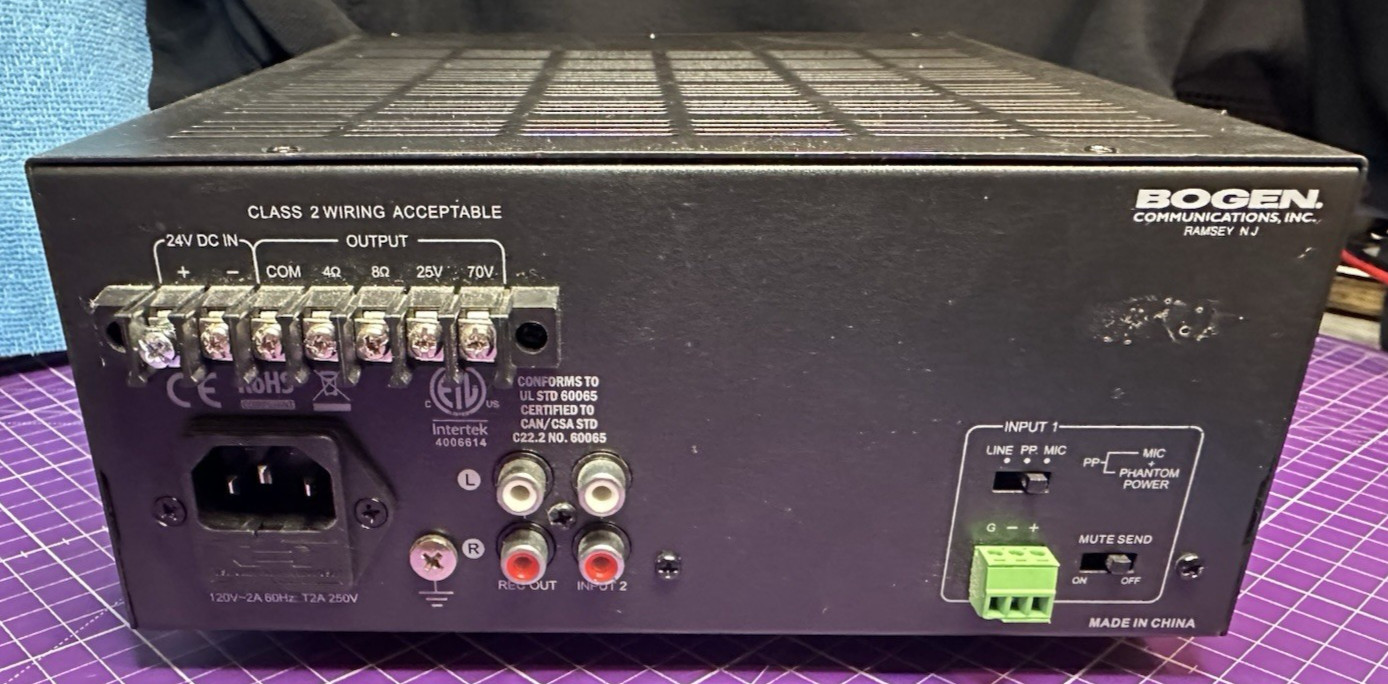 Bogen CC4021 Compact 2-Input 40W Commercial Mixer-Amplifier - Tested & Working!