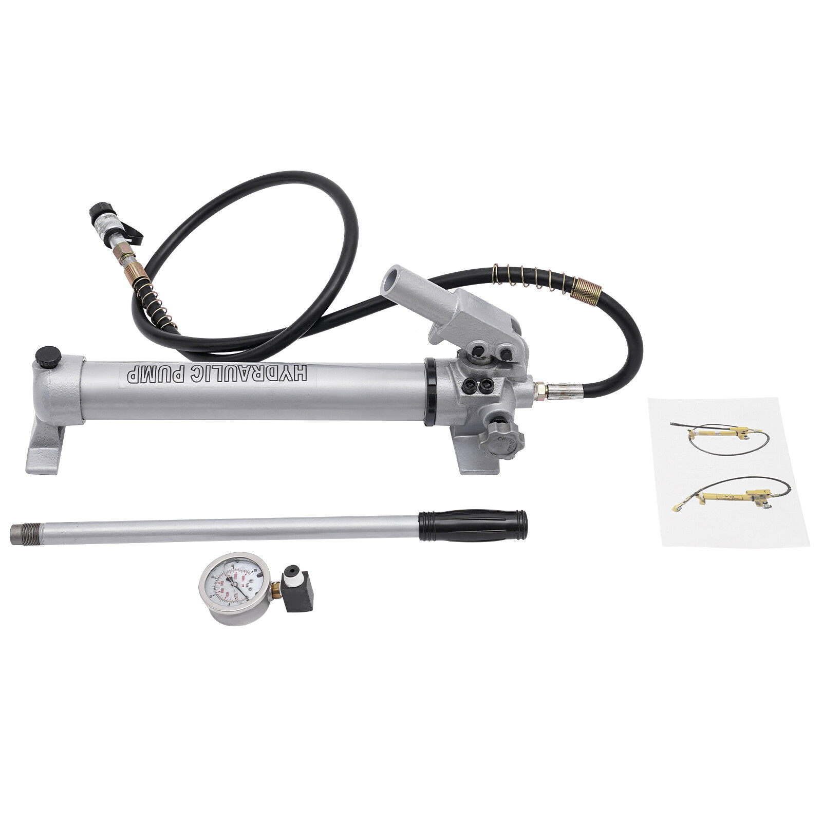 Manual Hydraulic Hand Pump Hydraulic Hand Pump with Pressure Guage US STOCK