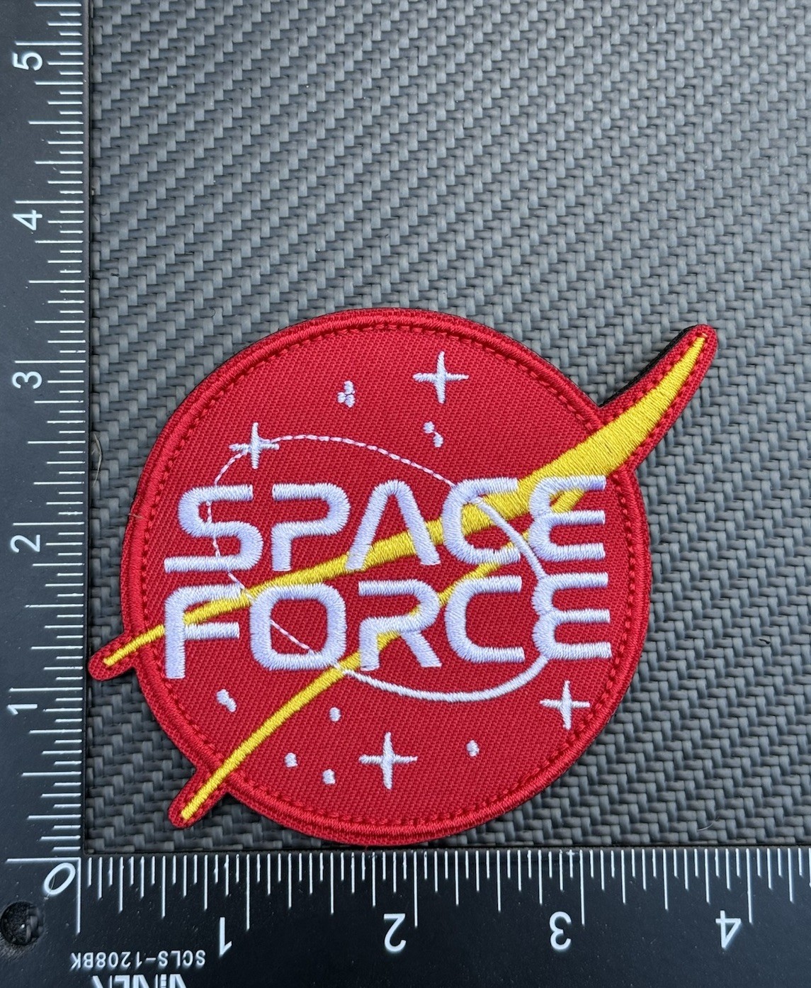 United States Space Force Patch Hook Loop Red