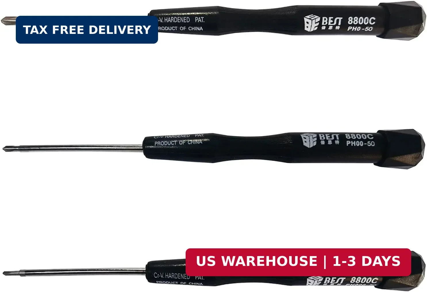 Set of 3 Phillips PH0 PH00 PH000 Precision Screwdrivers Model Making Precision M