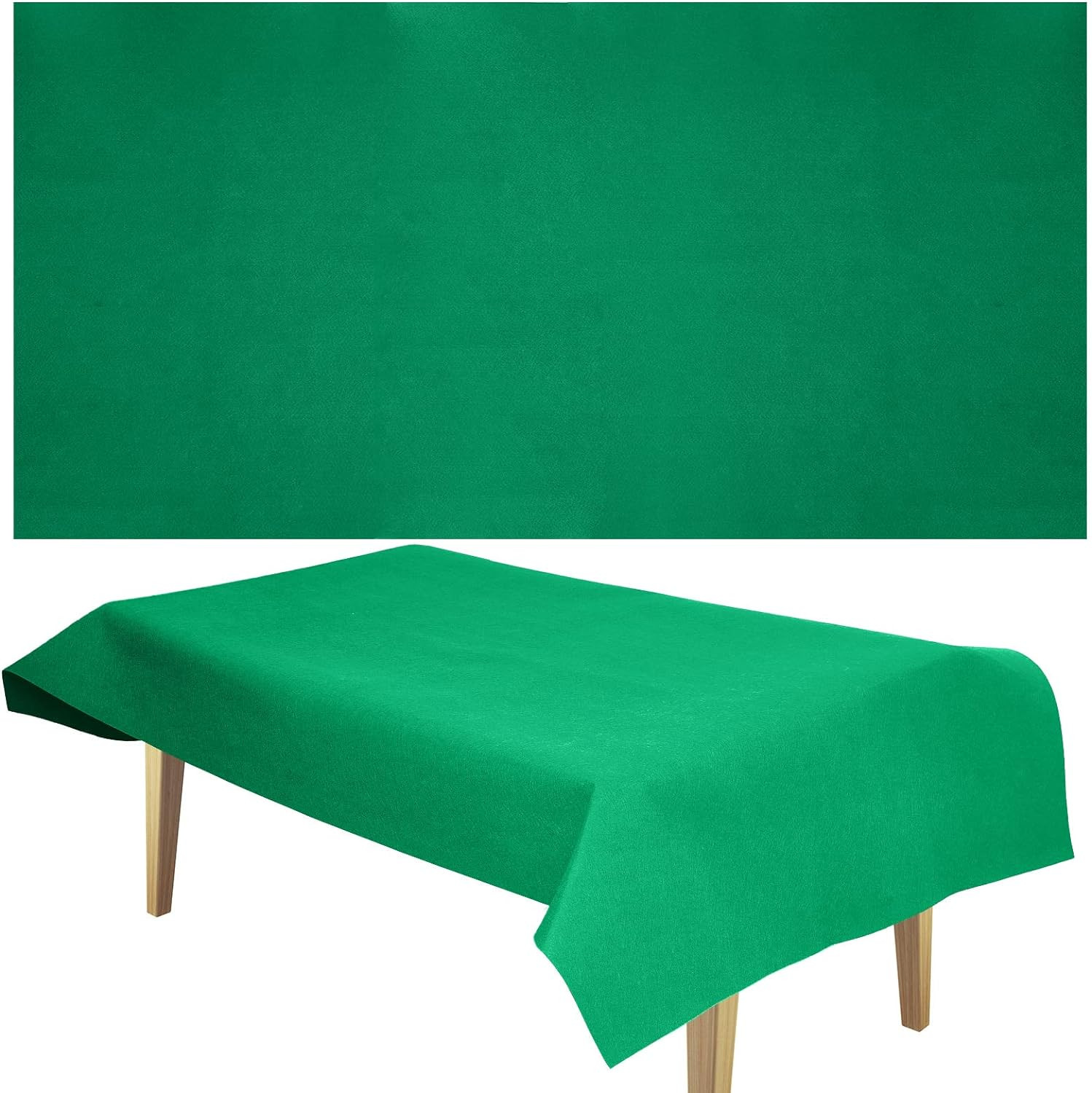2-Piece Poker Table Top Mat Set – Premium Green Felt Poker Table Cover (36" X 72