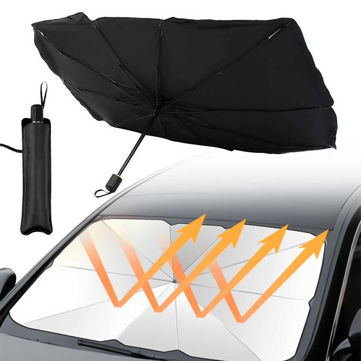 Foldable Car Sun Shade Windshield Sunshade Front Window Cover Visor UV Umbrella