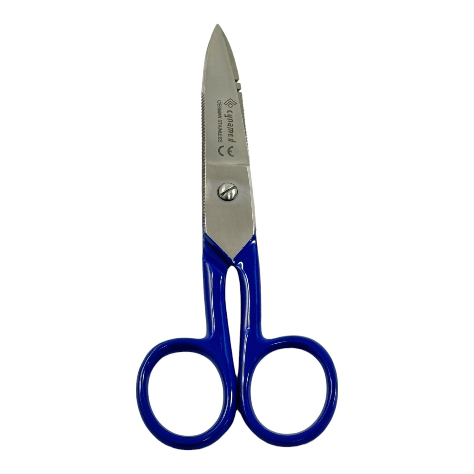 Electrical Wire Cutting and Stripping Scissors 5.25in,Black & Blue - Set of 2