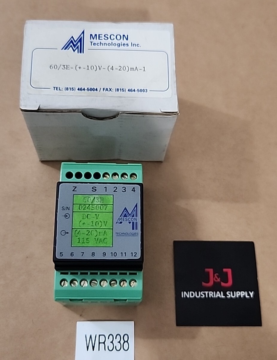 *NEW* Mescon Technologies 60/3E (+-10)V (4-20) mA-1 Signal Isolator + Warranty!