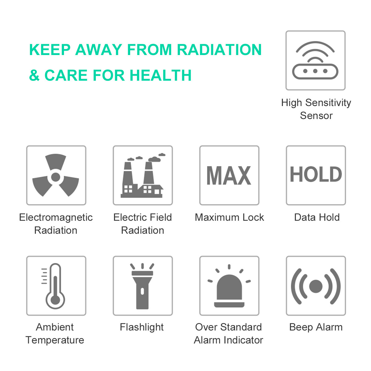 LCD Digital EMF Meter Electromagnetic Radiation Detector High Precision F8H0