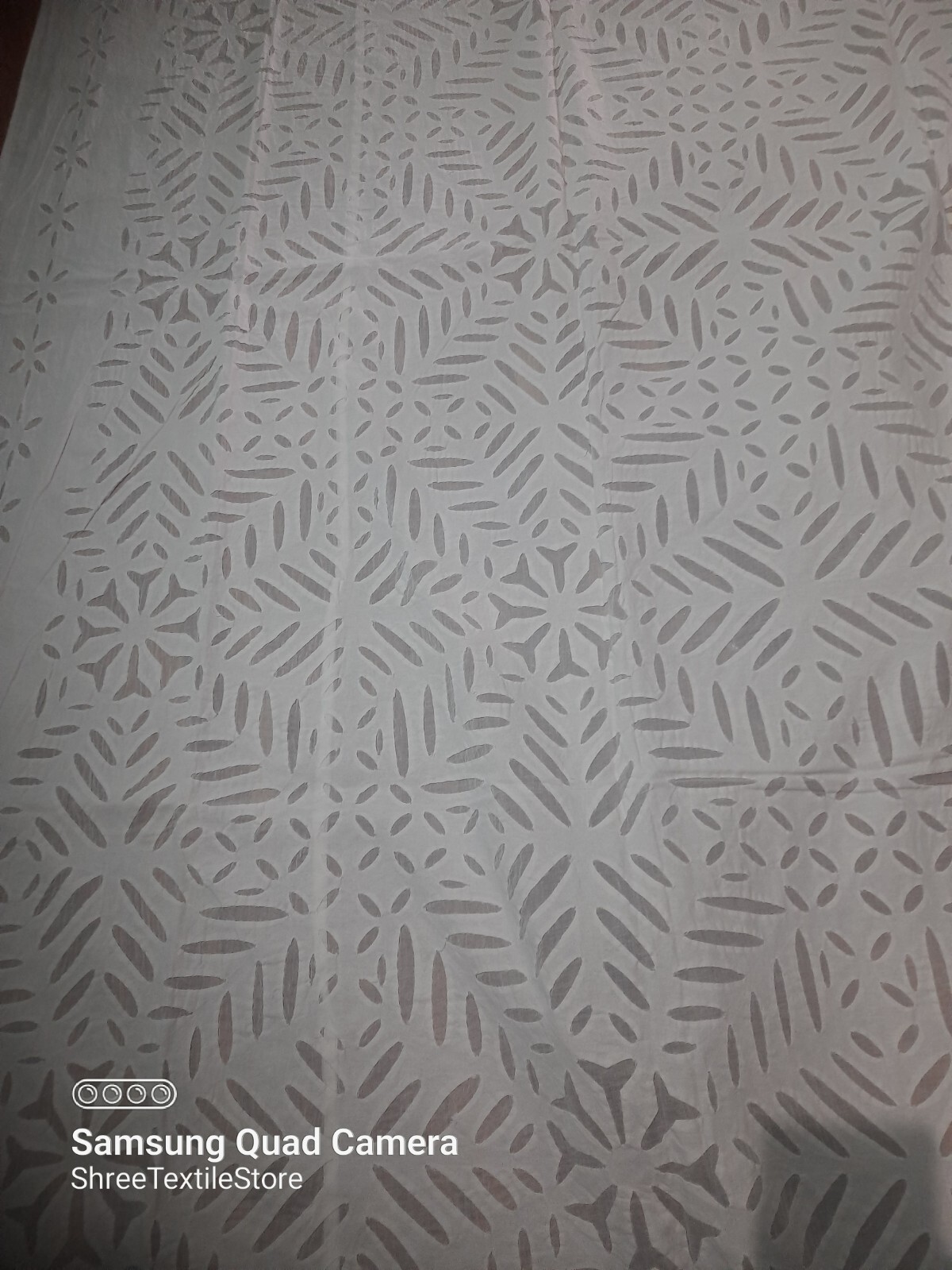 Organdy Cut-Worked Rectangle/Square/Round,Bedding Indian White Handmade Applique