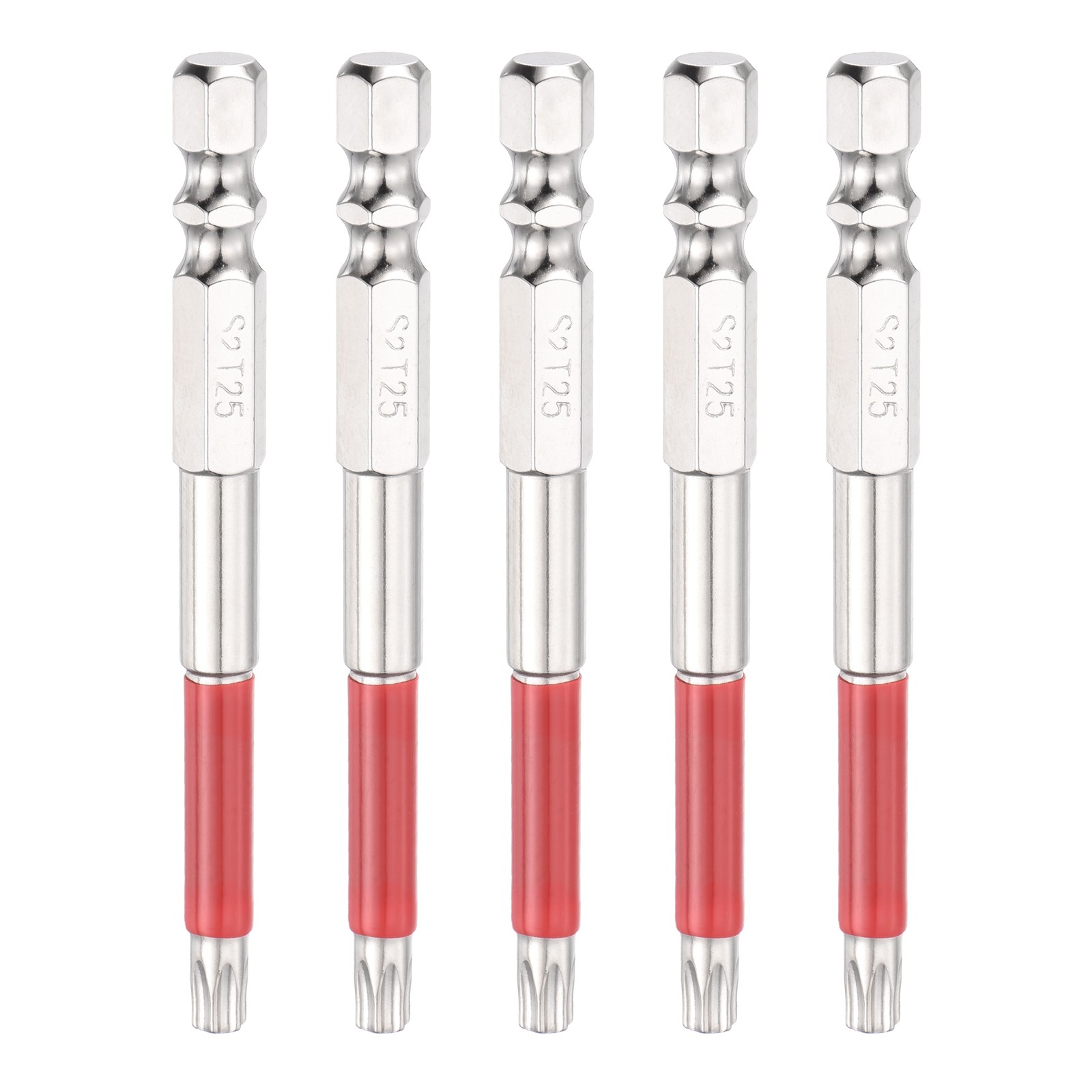 5pcs TT25 Torx Head Screwdriver Bit 1/4" Hex Shank 3" Magnetic with Hole Tip
