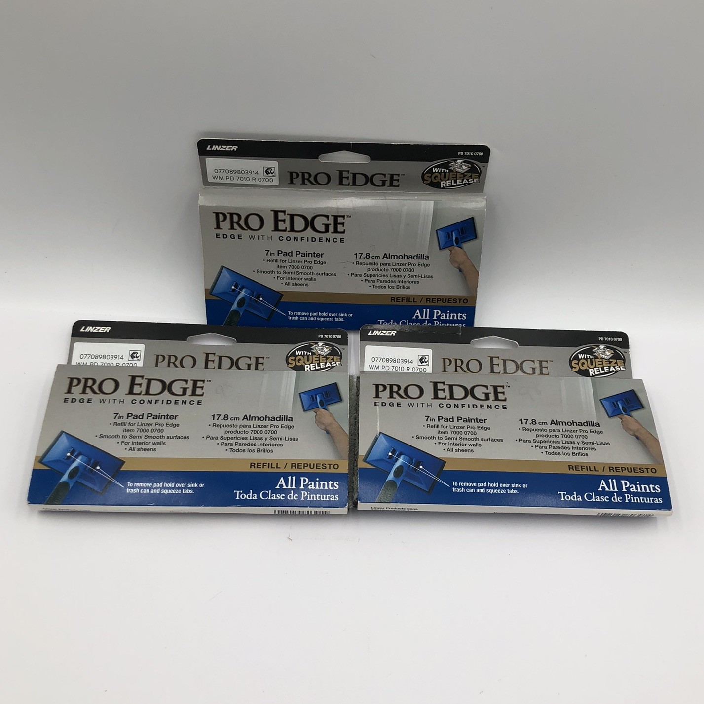 Linzer 7in. Smooth/ Semi Surface PD-7010-7 Pad Edge Painter Refill Pro Edge (3)